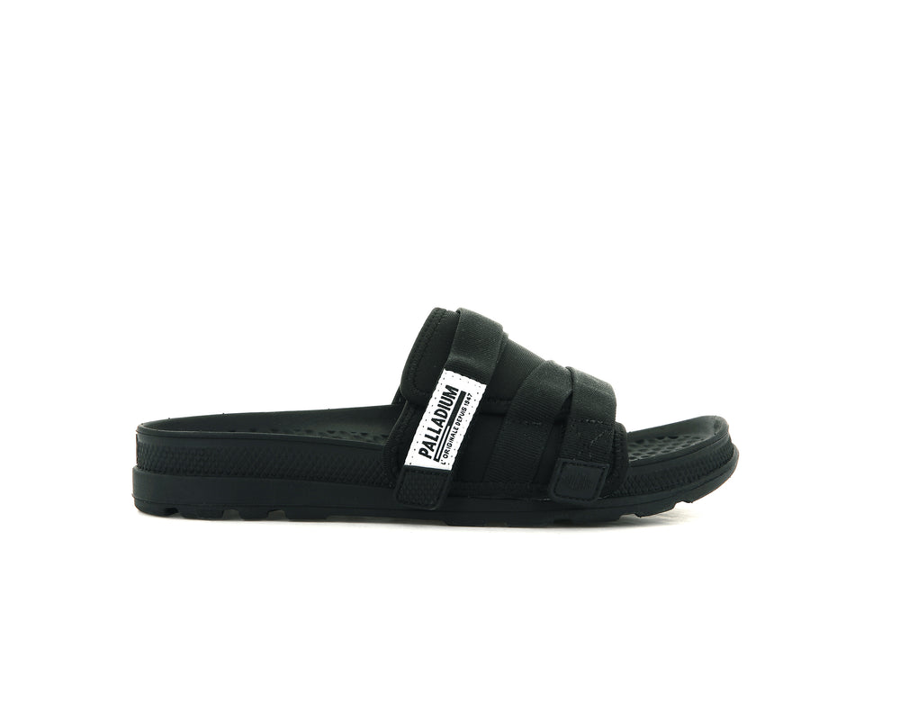 Sandalia Palladium SOLEA SLIDE Hombre Negras | Costa Rica-82156